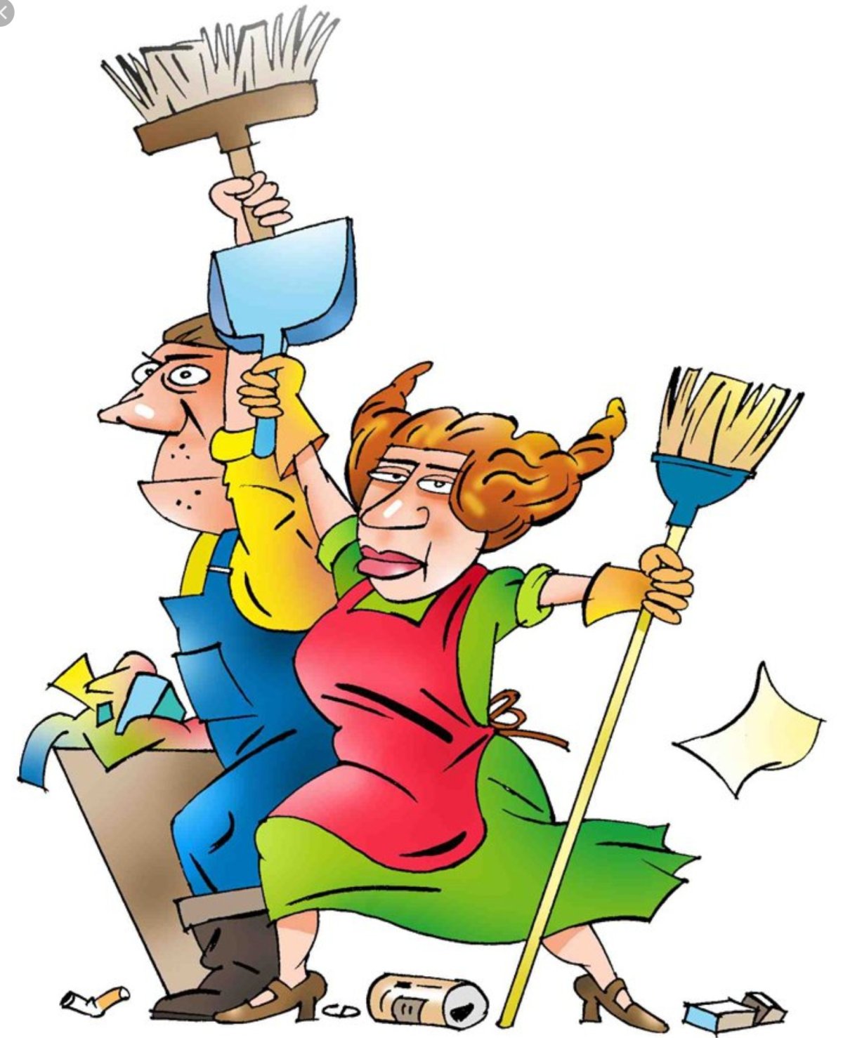 Уборка карикатура