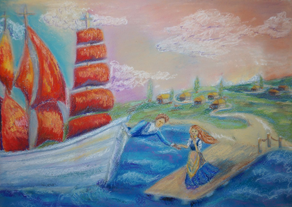 Алые паруса грин иллюстрации