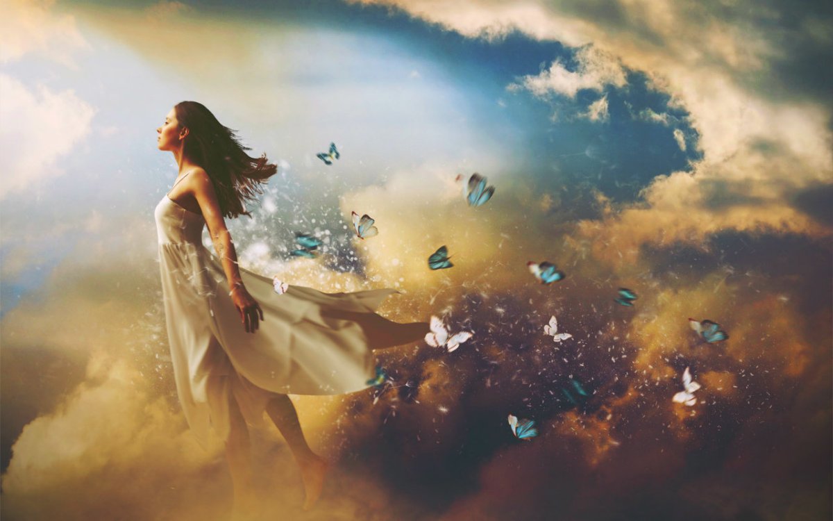 Девушка легкость