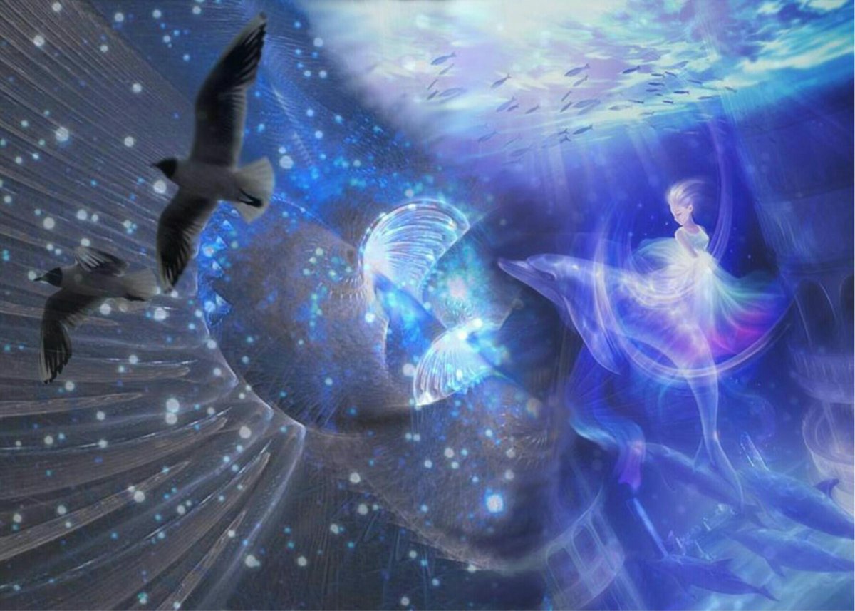 Полет души в космосе