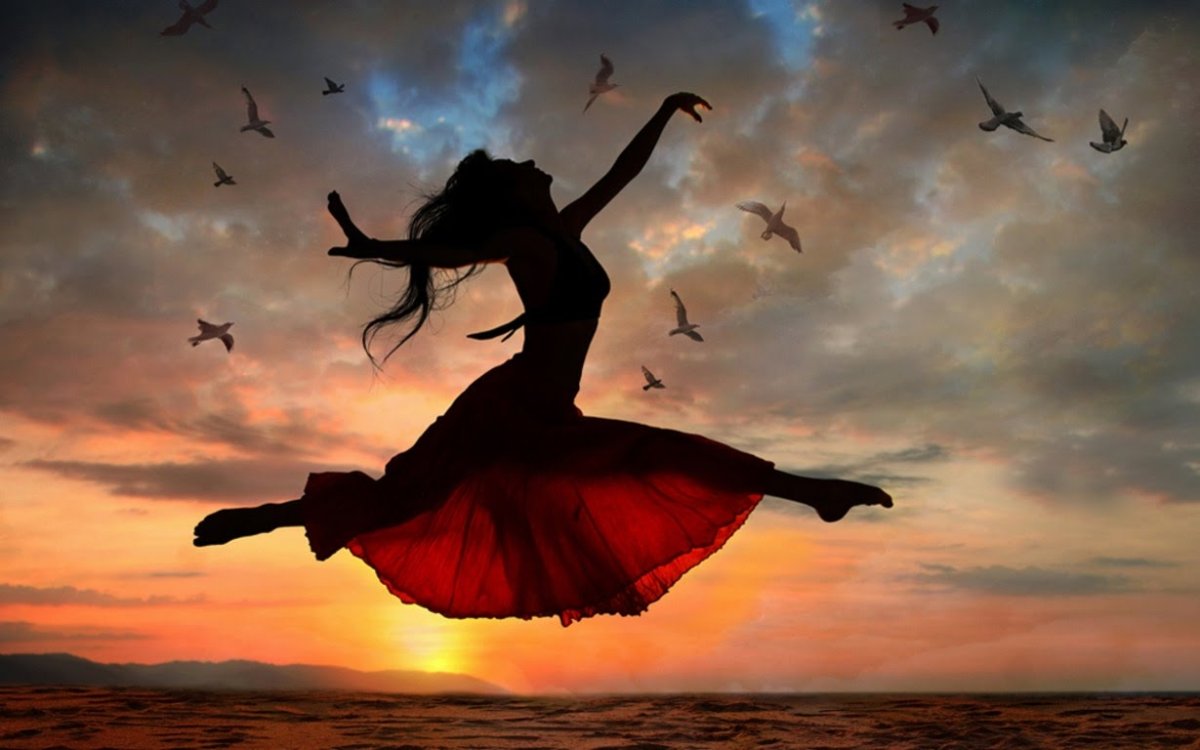 Женщина в полете