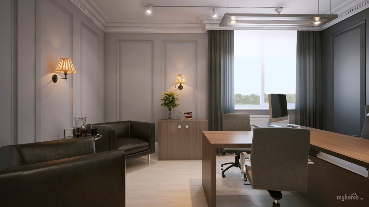 Интерьер кабинета в офисе