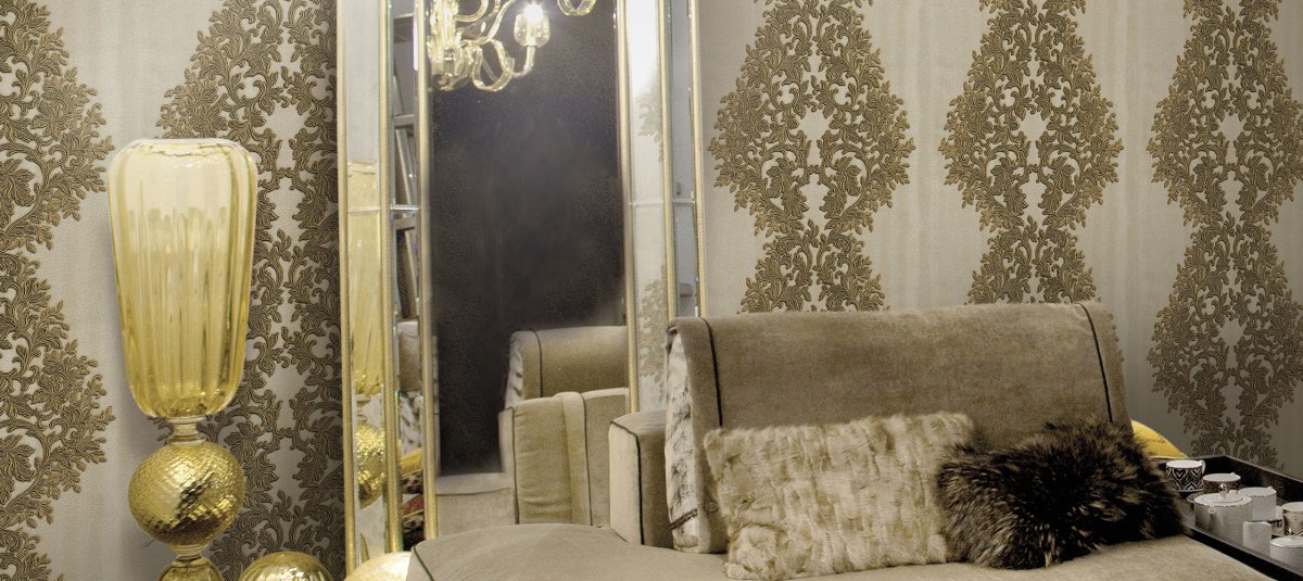 Обои Роберто Кавалли в интерьере