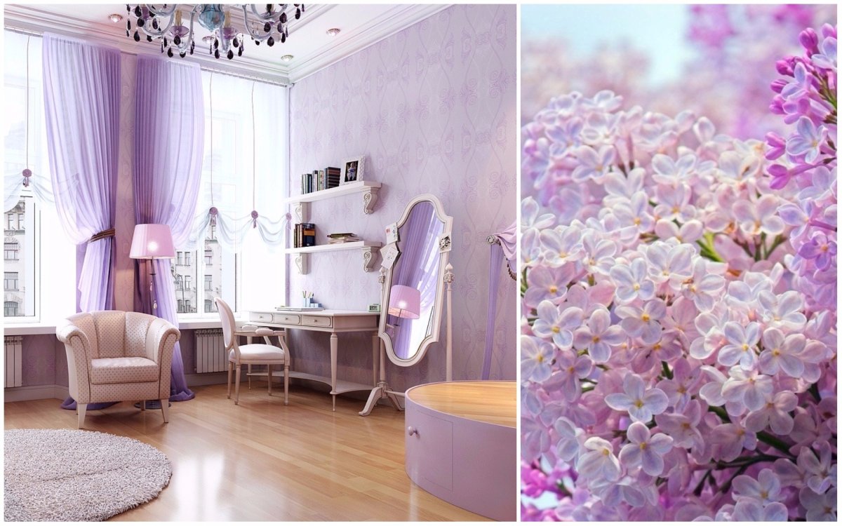 Нежная сирень в интерьере