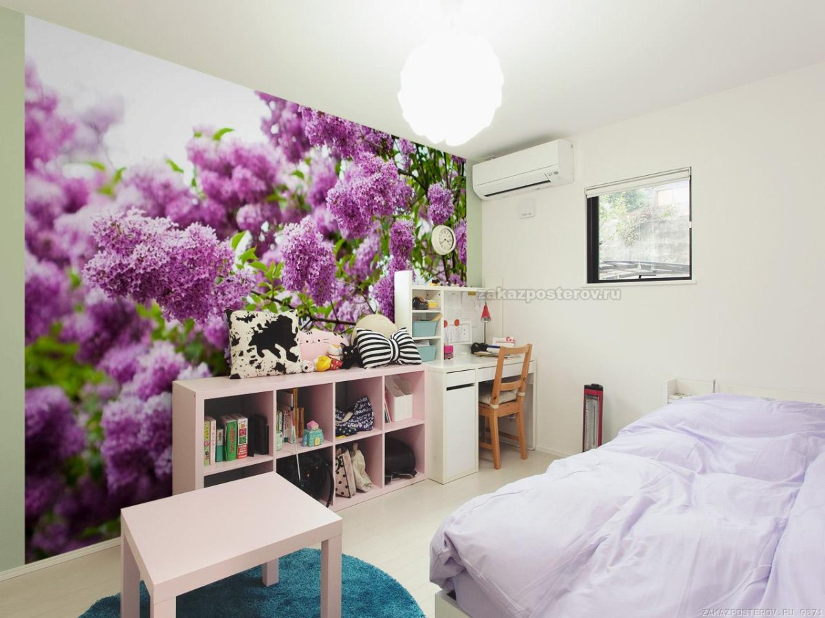 Фотообои для кухни сирень