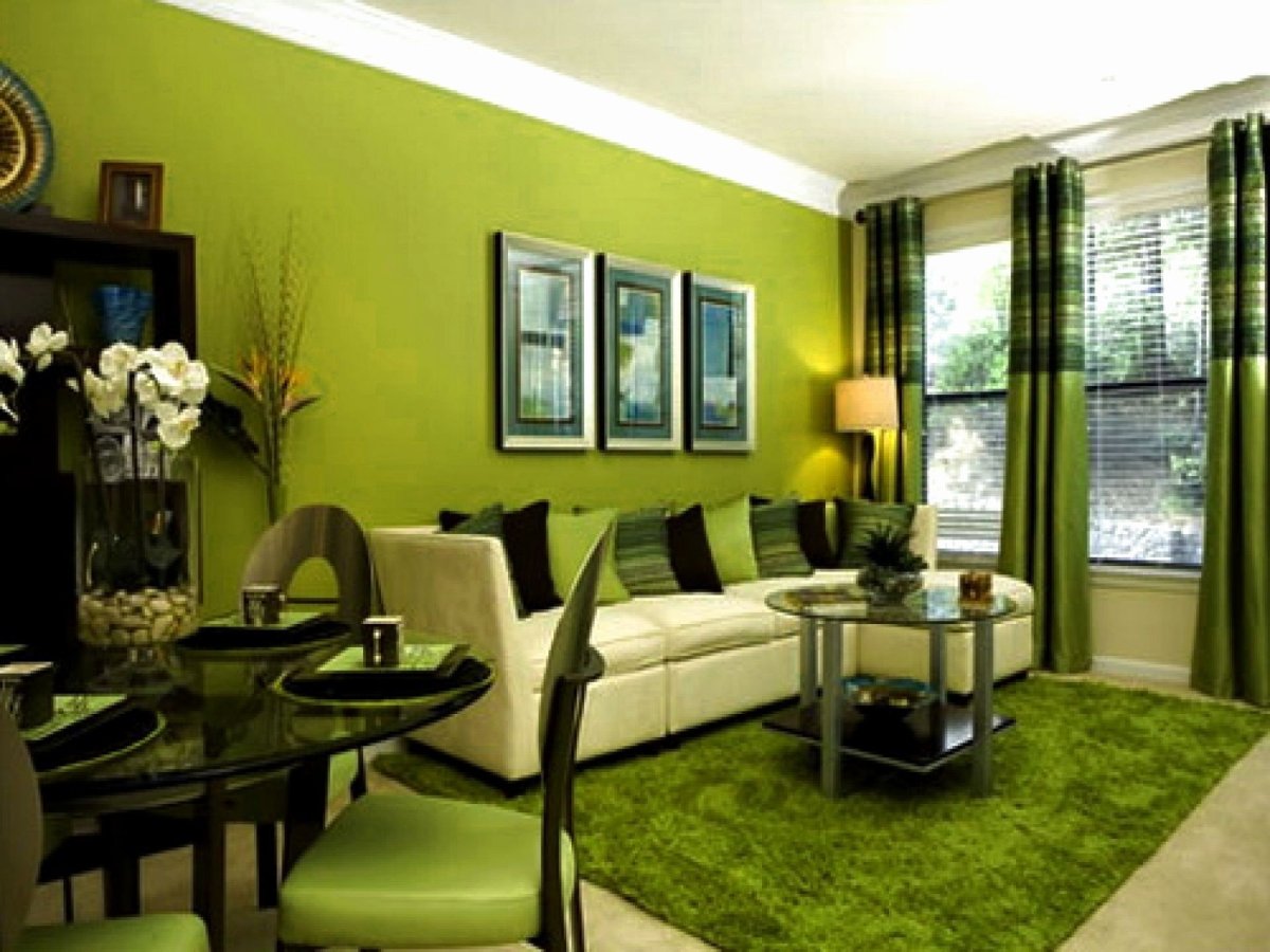 Гостиная в оливковом цвете