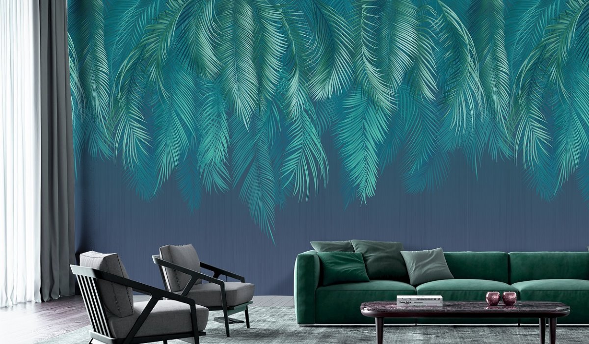 Martinique Banana Leaf Wallpaper в интерьере