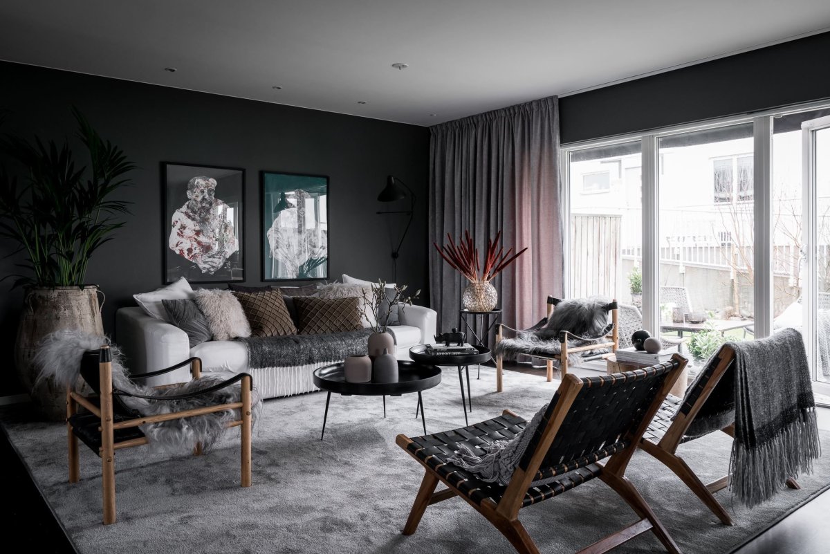 Монохромные цвета в интерьере