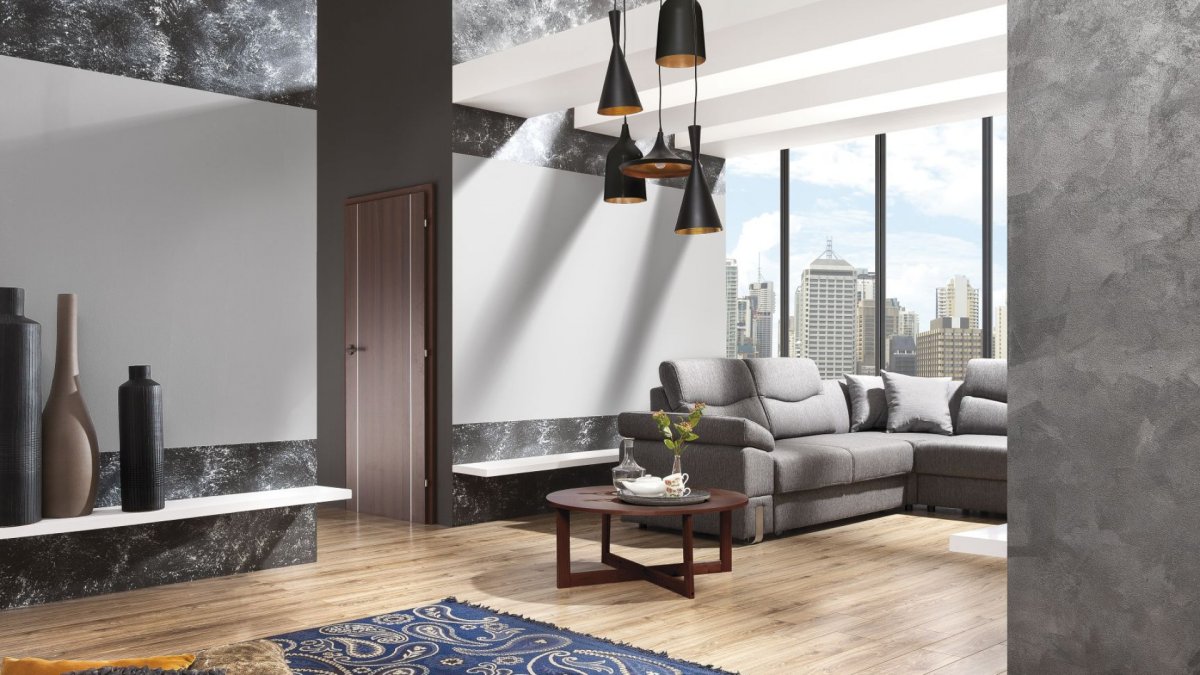 Декоративная штукатурка в спальне