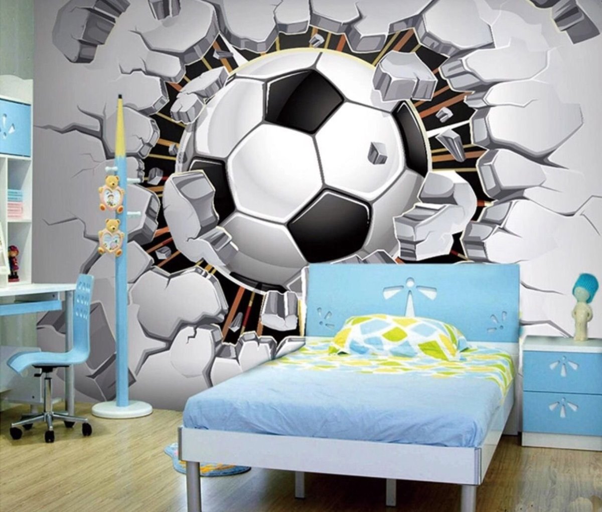 Детская комната в стиле футбола