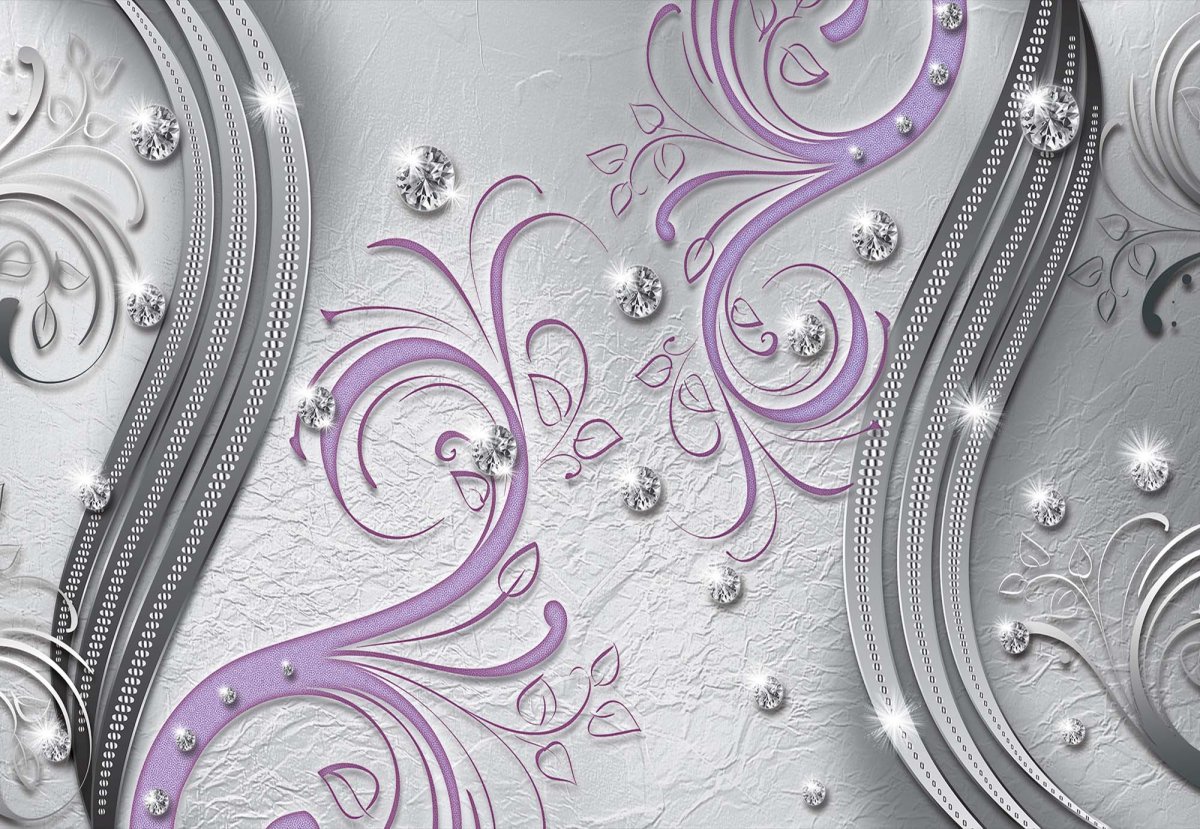 Обои серебро для стен