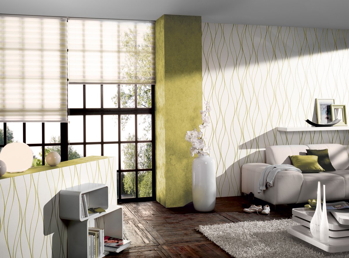 Обои 2021 волны в интерьере