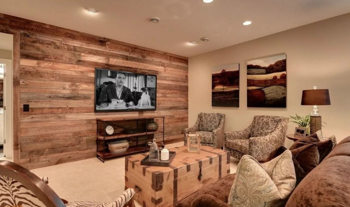 Отделка стен деревом