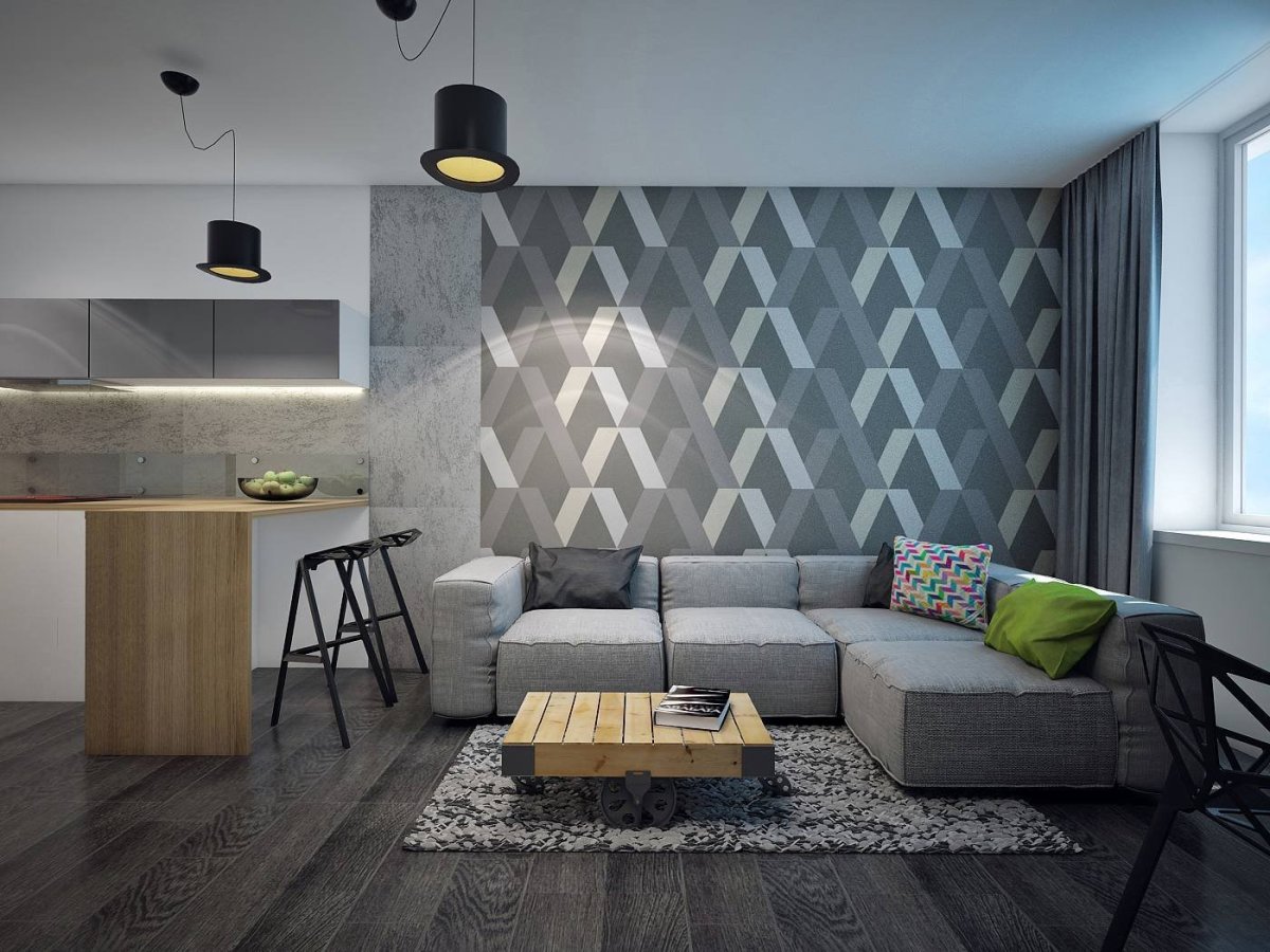 Серый интерьер