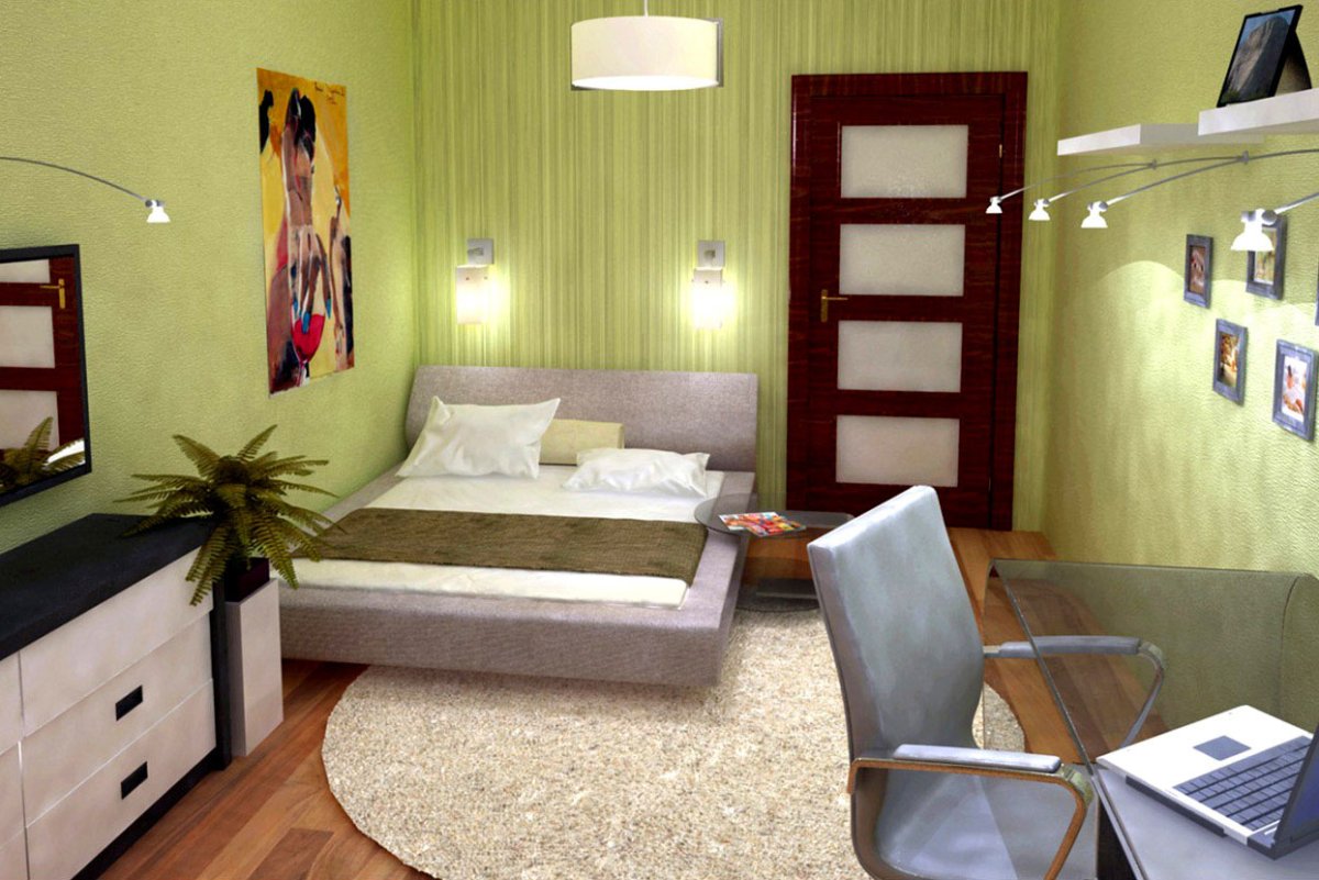 Дешевый интерьер комнаты