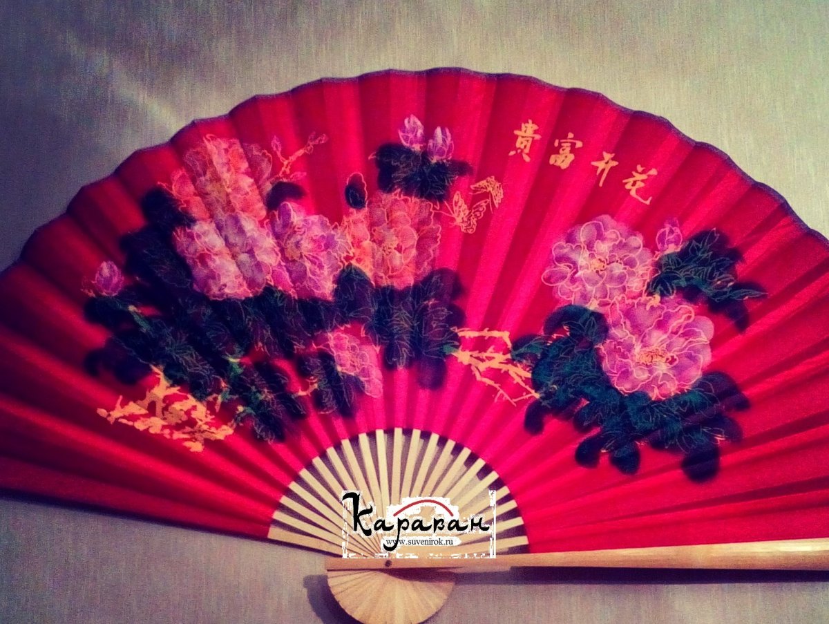 Китайский веер на стену