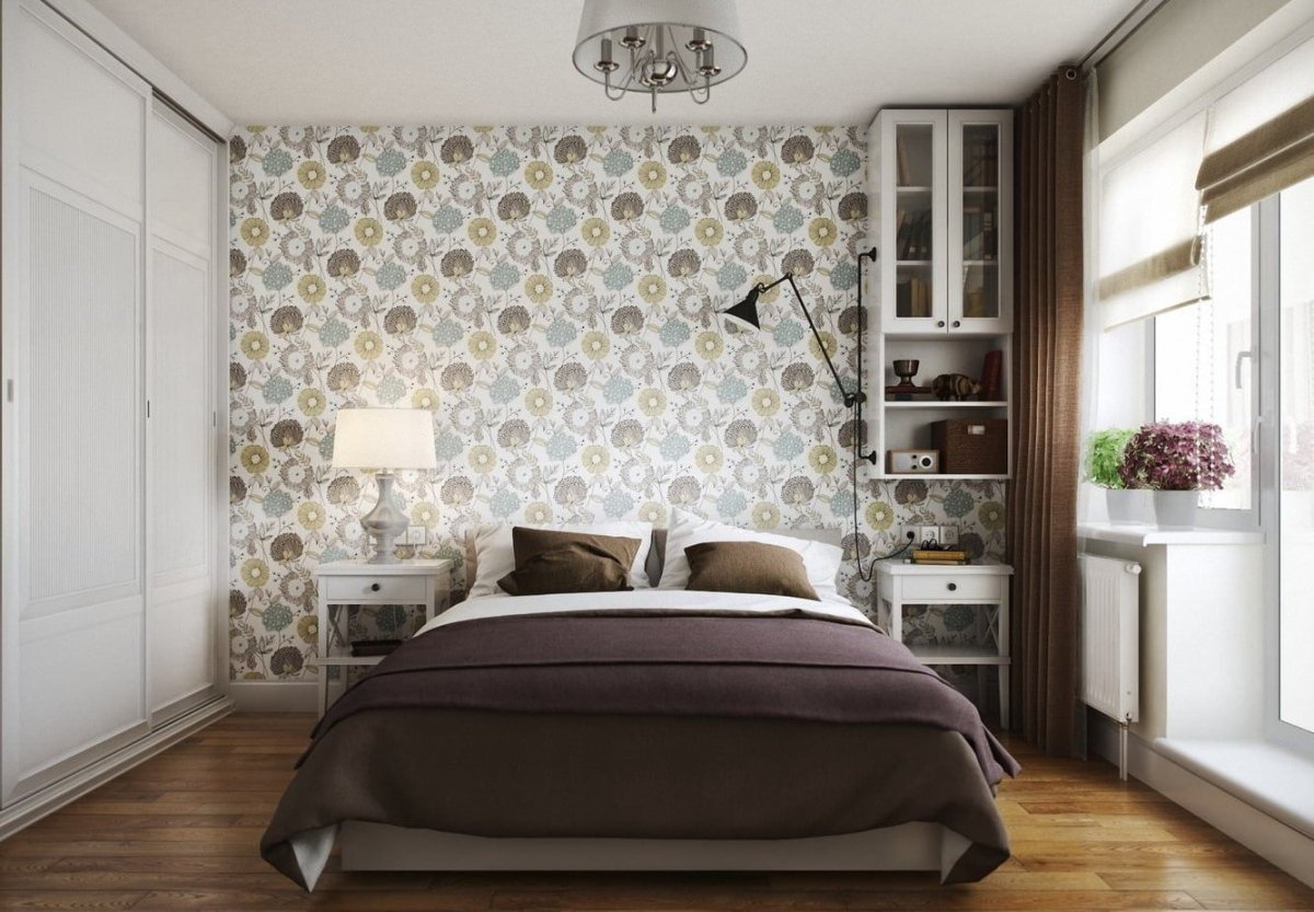 Обои в маленькую спальню