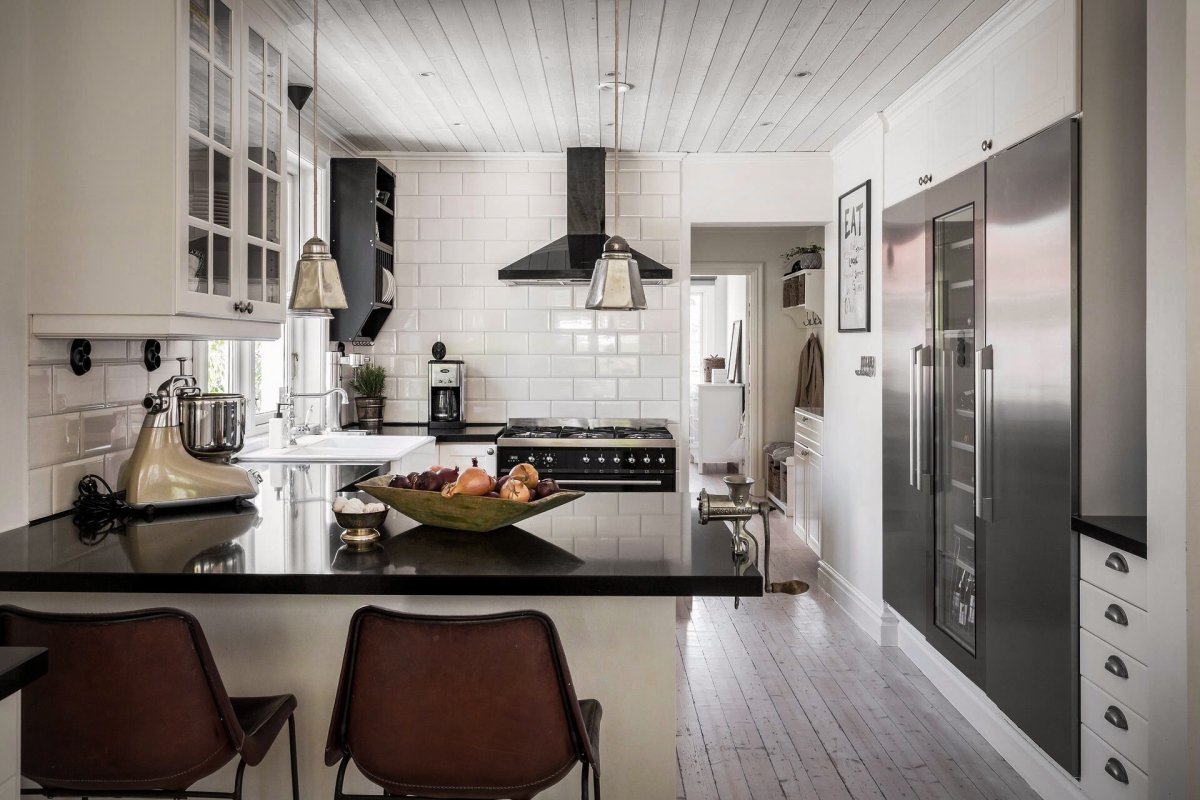 Дизайн стен маленькой кухни