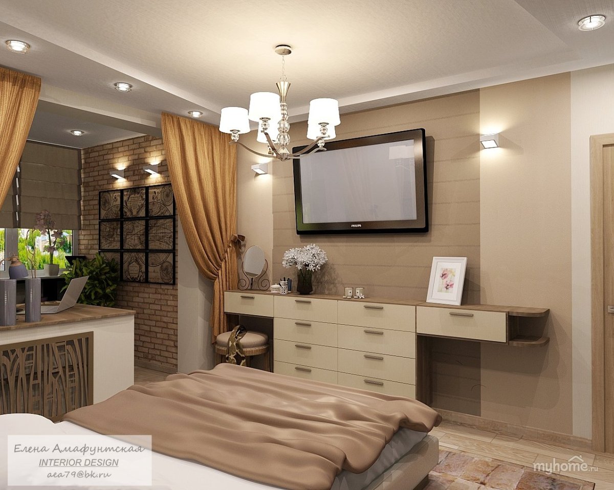 Комната в кофейно бежевых тонах