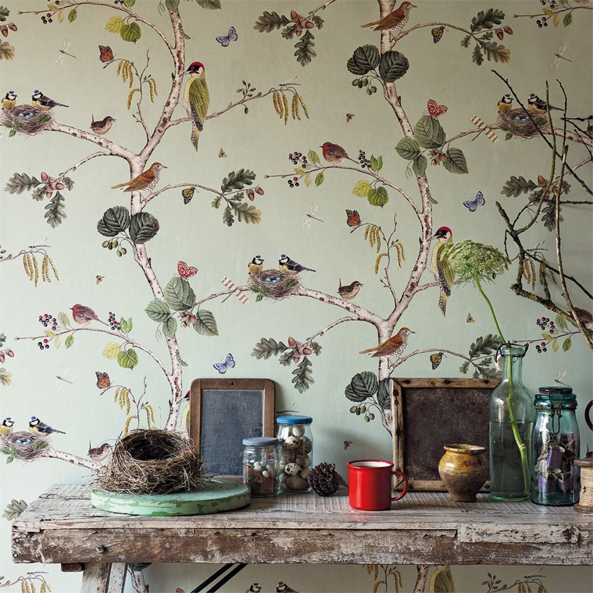 Фреска с птичками