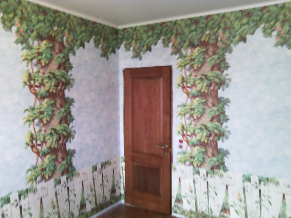 Арка оклеенная обоями