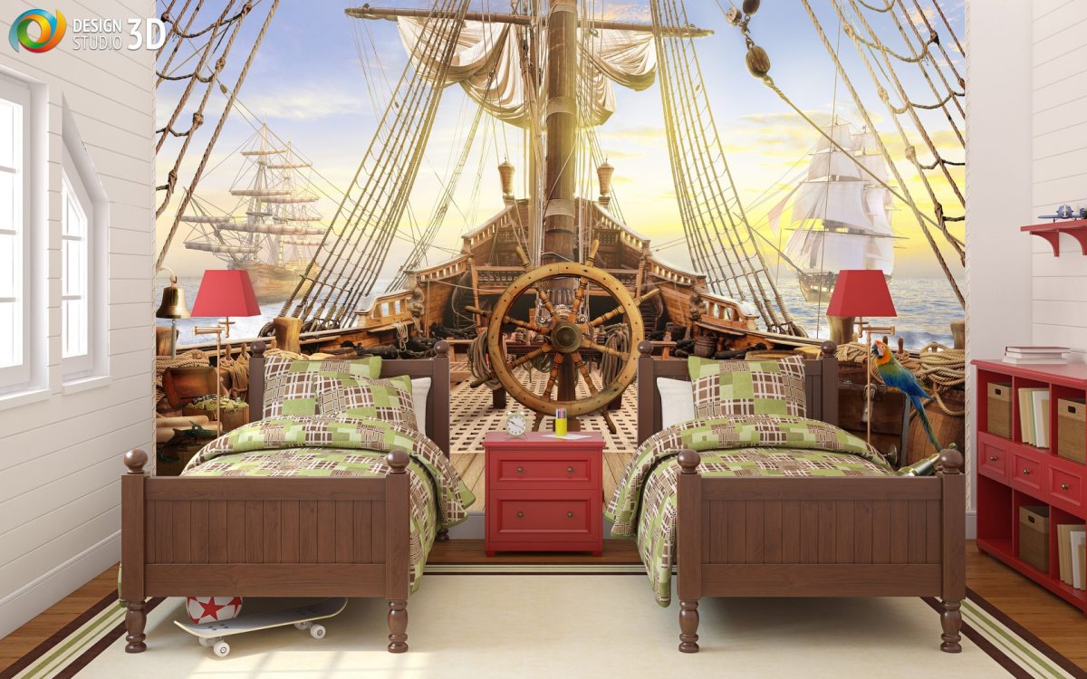 Пиратские фотообои в детскую