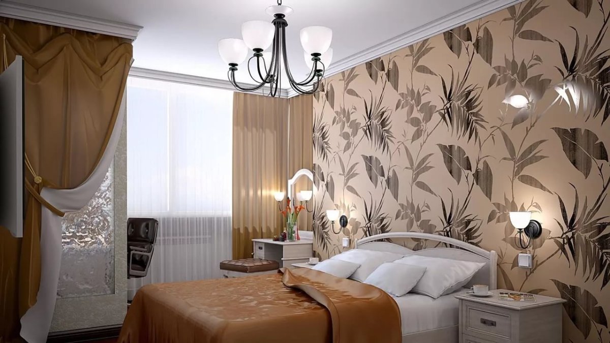 Обои для спальни дизайн