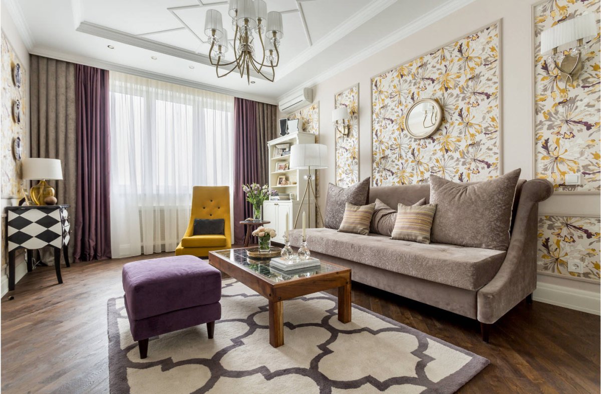 Модный интерьер гостиной