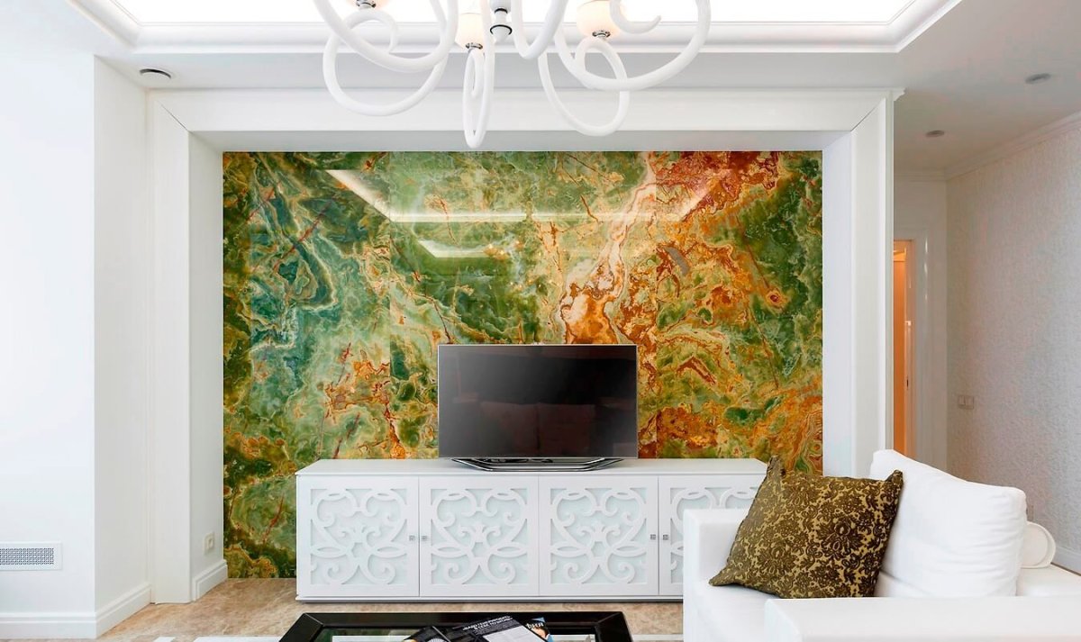 Оникс Грин Персиано в интерьере