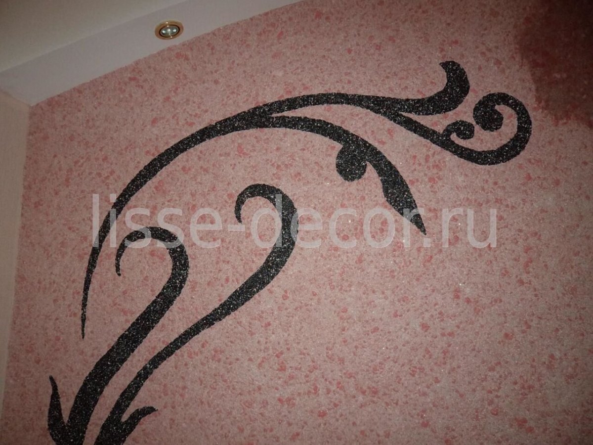 Декорирование стен жидкими обоями