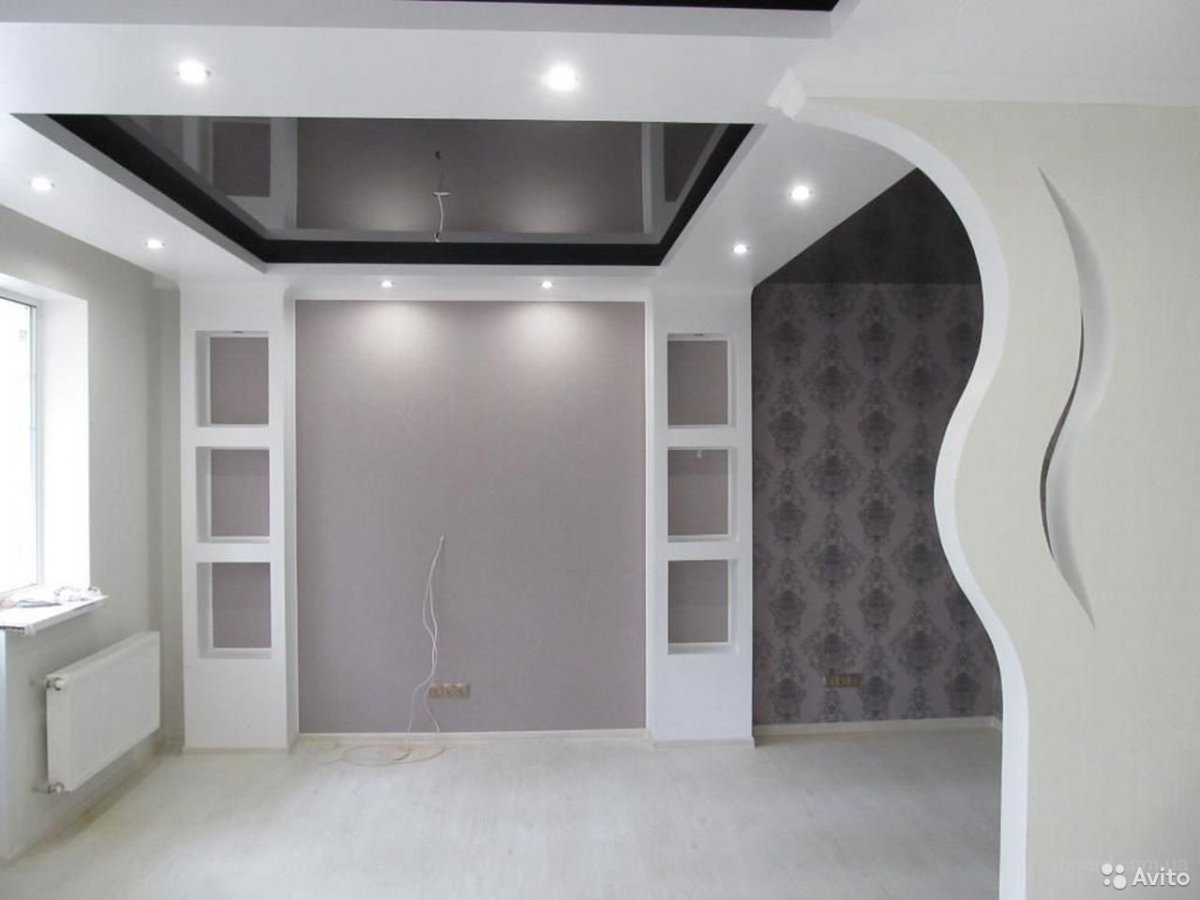 Потолок из гипсокартона для зала Дагестанский