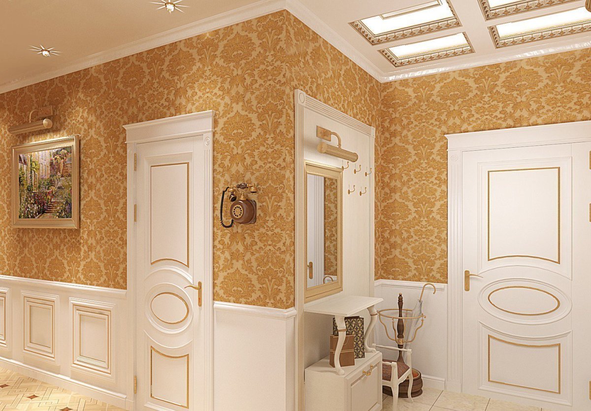 Коридор в золотом цвете