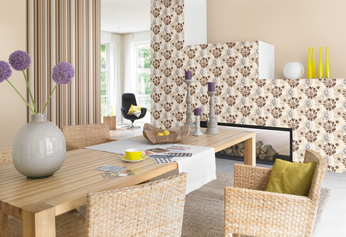 Комбинированные обои для кухни