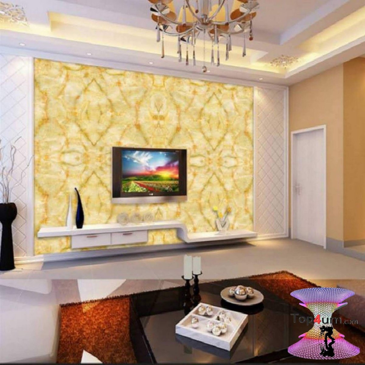 Декор зоны телевизора