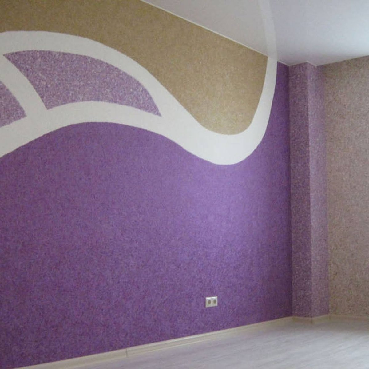 Отделка стен жидкими обоями