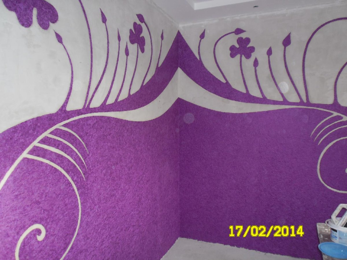 Пальмы из жидких обоев