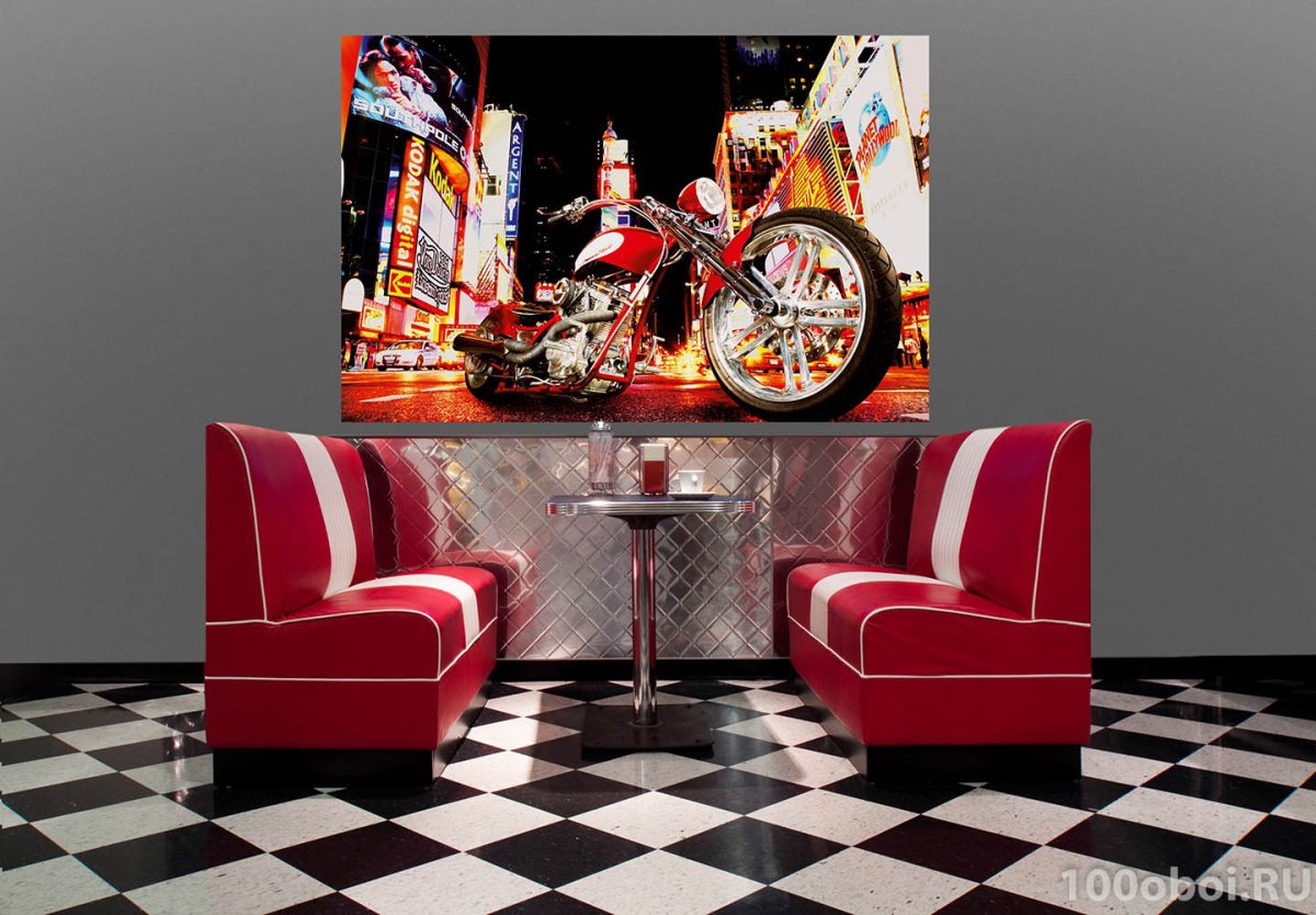 Наклейка на стену мотоцикл