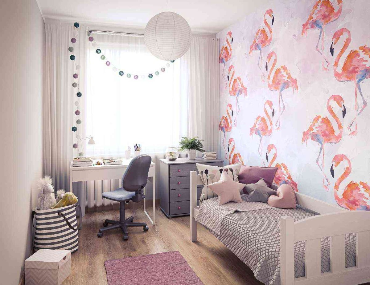 Обои с Фламинго для стен