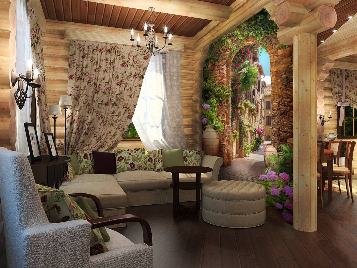 Фотообои в деревенском стиле