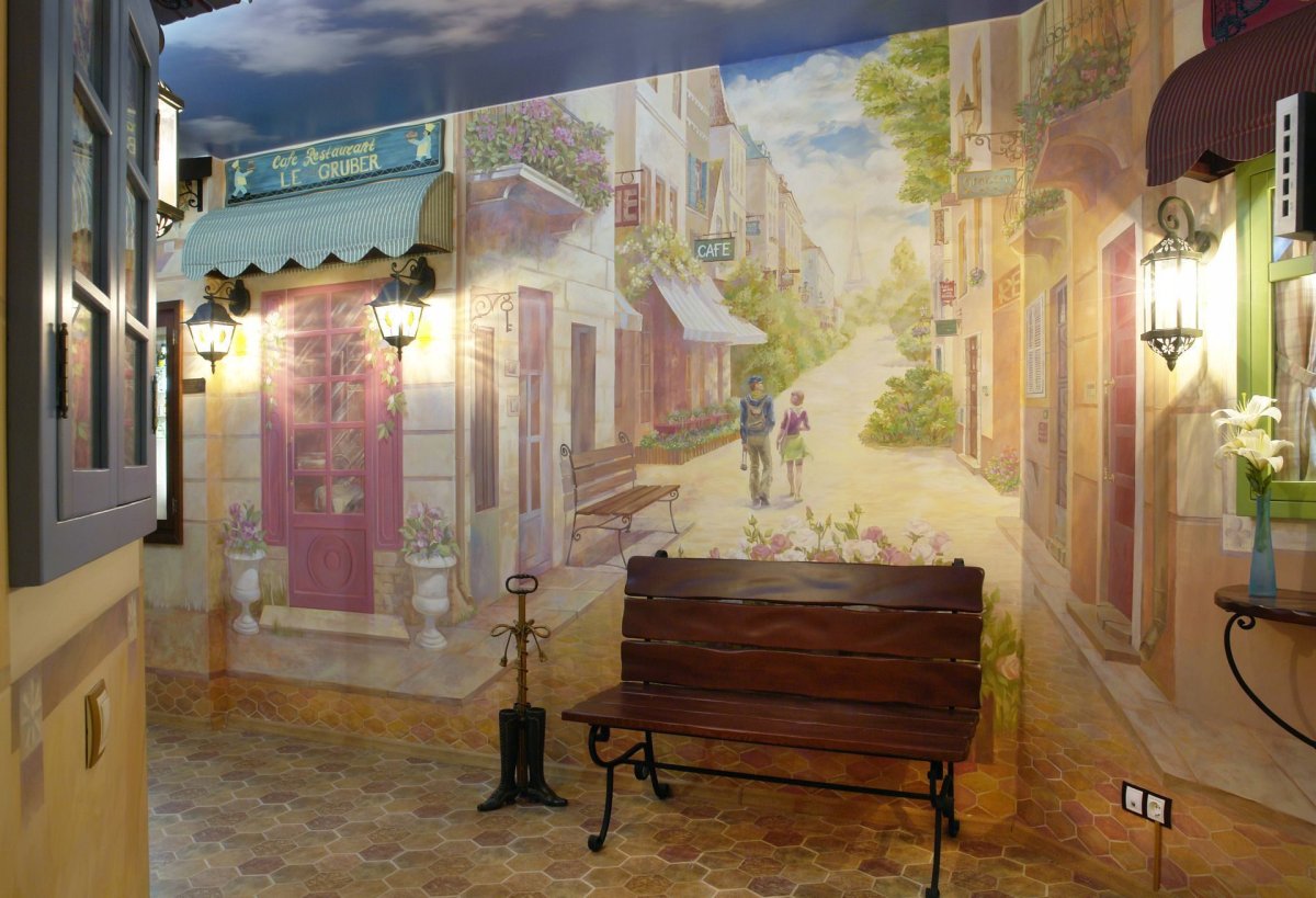 3d фотообои улица Китай