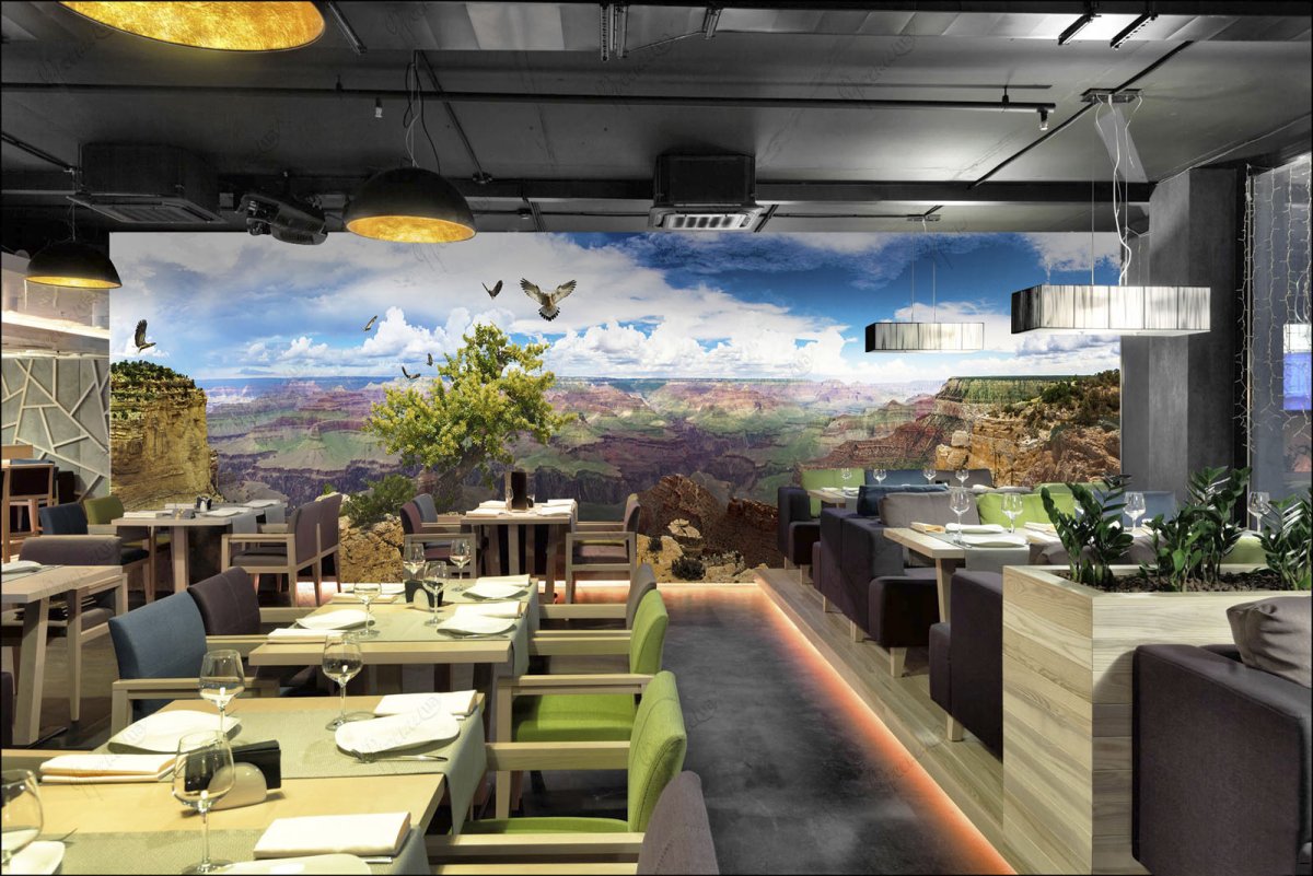 Фрески в интерьере кухни