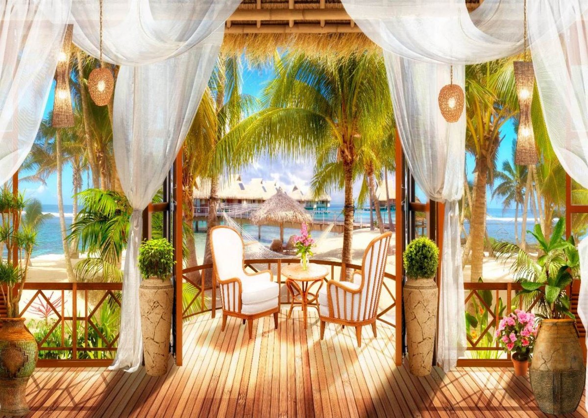 Фреска в гостиную над диваном