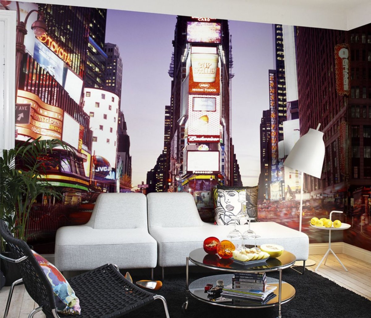 Монохромные фотообои на кухню