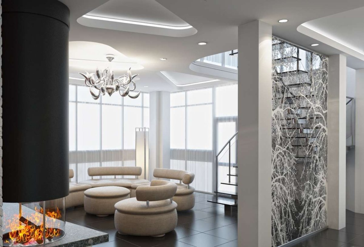 Фотообои 3d цветы и колонны