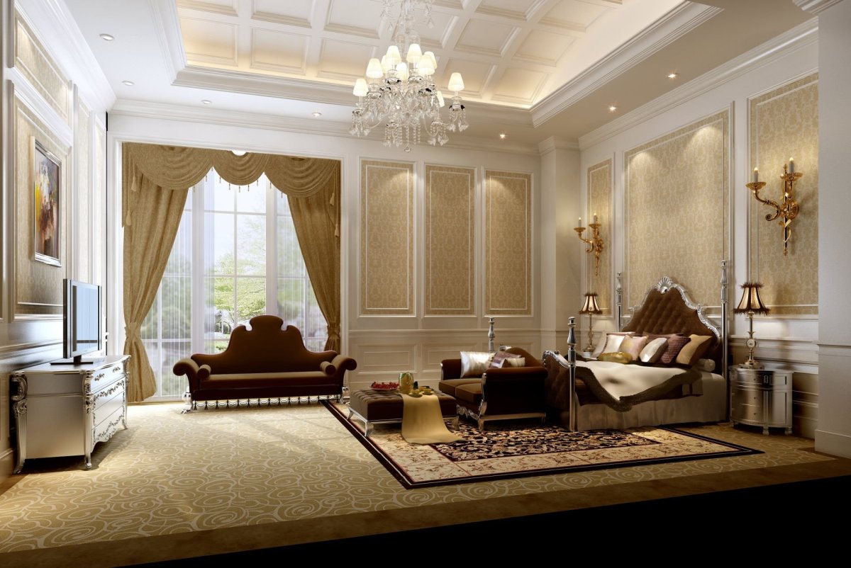 Гостиная в коричневых тонах