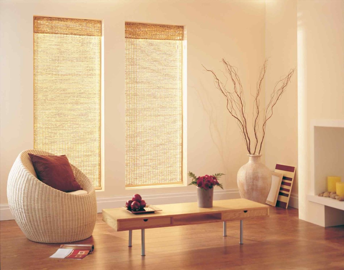 Жалюзи из бамбука в интерьере