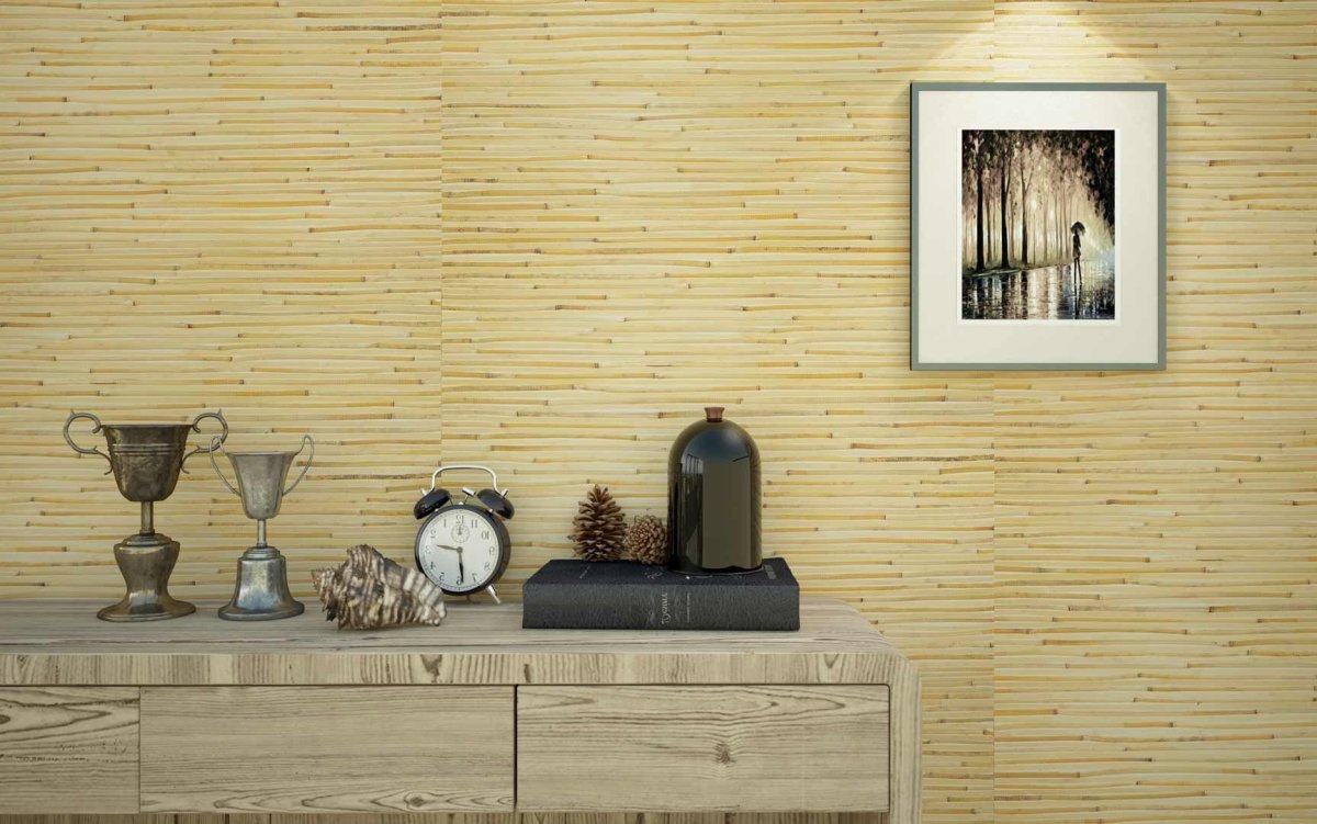 Натуральные обои в интерьере