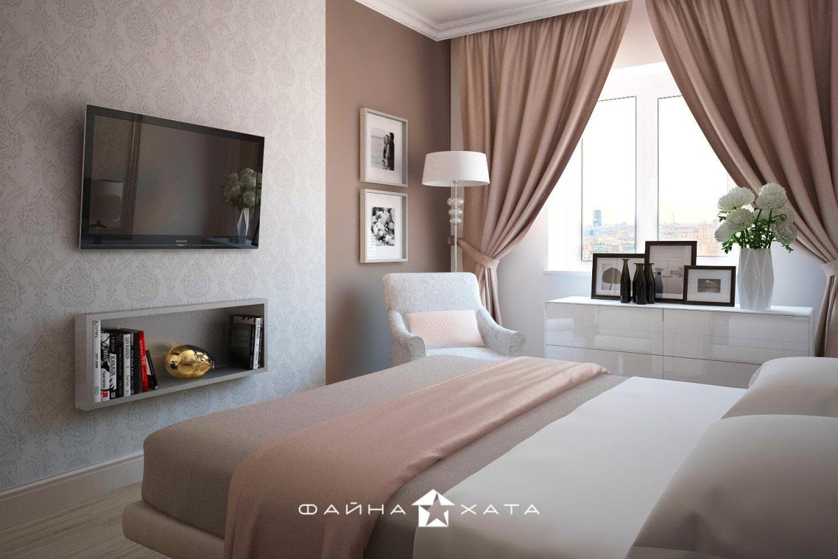 Цвет капучино в интерьере спальни