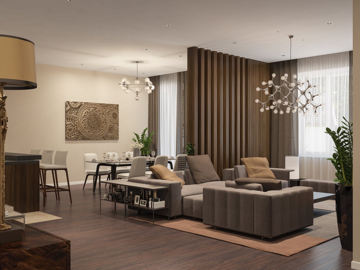 Спальня в бежево кофейных тонах