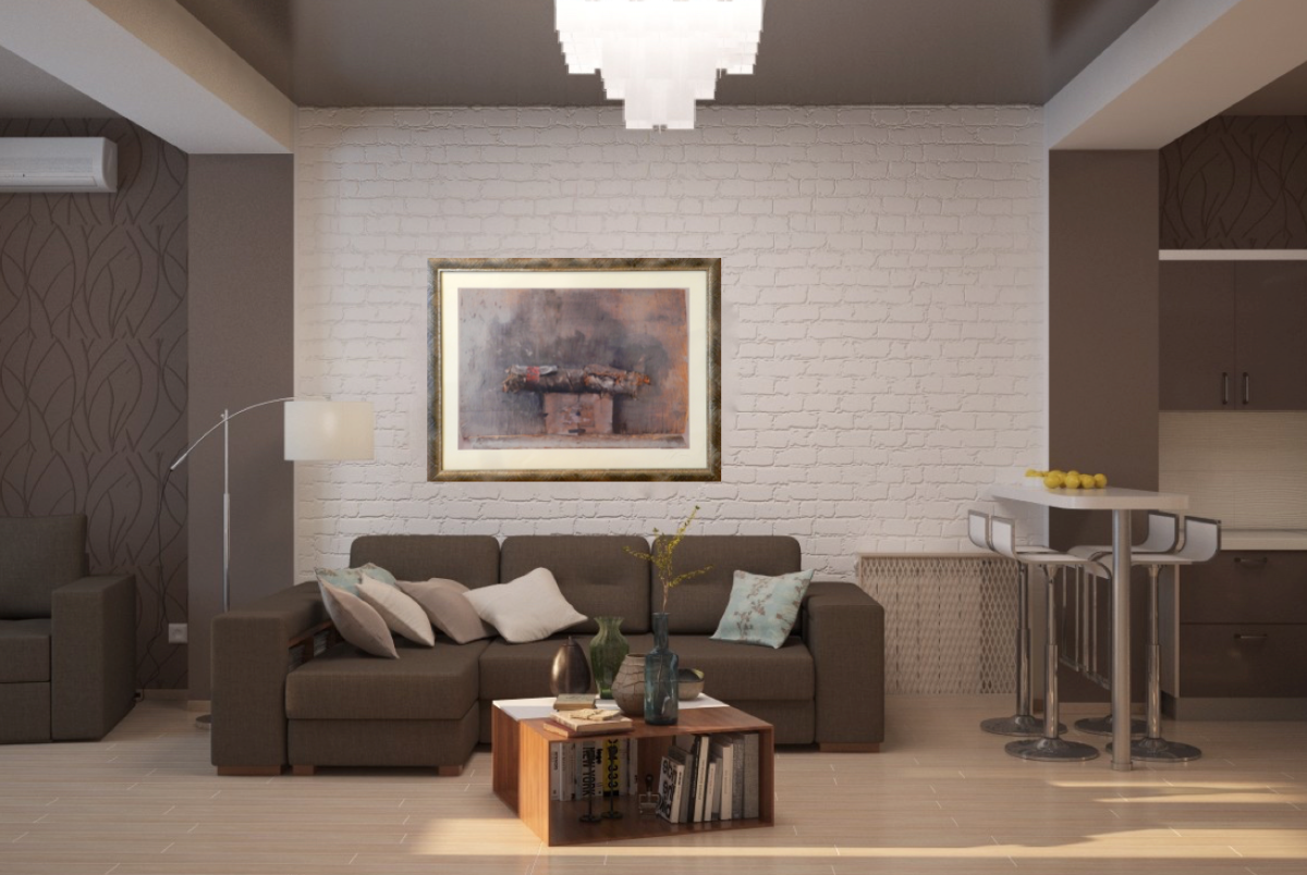 Комната в песочных тонах